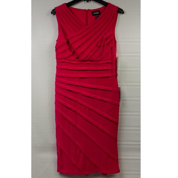 Adrianna Papell Dresses & Skirts - Adrianna Papell Asymmetrical Tuck Dress Size 6 NWT
